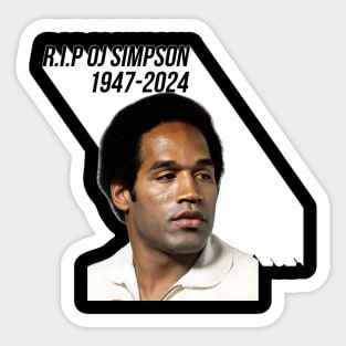 OJ Simpson Shirt, rip oj simpson, oj simpson, o.j. simpson Sticker